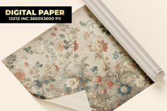 Vintage Floral Digital Paper Product Image 1
