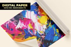 Colorful Paint Digital Paper Product Image 1
