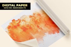 Orange Watercolor Digital Paper Product Image 1