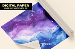 Purple Blue Waves Digital Paper Product Image 1