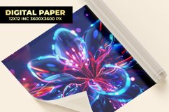 Glowing Floral Digital Paper Product Image 1