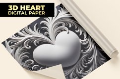 3D Heart Digital Paper Product Image 1