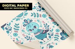 Cute Peacock Digital Paper Product Image 1