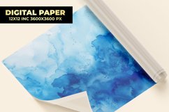 Blue Watercolor Digital Paper Product Image 1