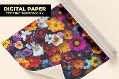 Colorful Beautiful Flower Digital Paper Product Image 1