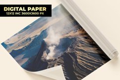 Volcano Smoke Digital Paper Product Image 1
