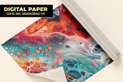 Multicolored Paint Digital Paper Product Image 1