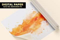Orange Watercolor Digital Paper Product Image 1