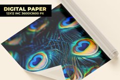 Peacock Feather Digital Paper Product Image 1