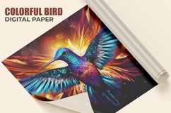 Colorful Bird Digital Paper Product Image 1