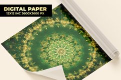 Golden Floral Digital Paper Product Image 1