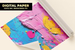 Colorful Oil Paint Digital Paper Product Image 1
