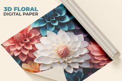 3D Floral Digital Paper Product Image 1