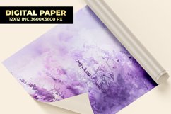 Watercolor Lavender Flower Digital Paper Product Image 1