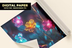 Colorful Flower Digital Paper Product Image 1