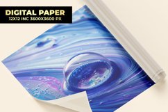 Liquid With Bubble Digital Paper Product Image 1