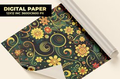 Colorful Floral Digital Paper Product Image 1
