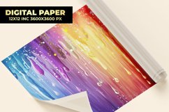 Colorful Paint Drops Digital Paper Product Image 1