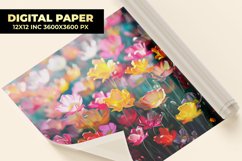 Watercolor Floral Digital Paper Product Image 1