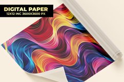 Colorful Waves Digital Paper Product Image 1