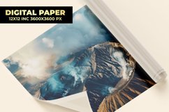 Volcano Smoke Digital Paper Product Image 1