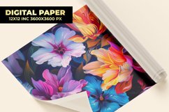 Colorful Flowers Digital Paper Product Image 1