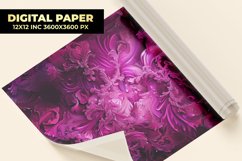 Purple Floral Digital Paper Product Image 1