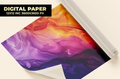 Colorful Liquid Waves Digital Paper Product Image 1