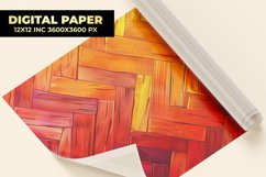 Orange Wooden Digital Paper Product Image 1