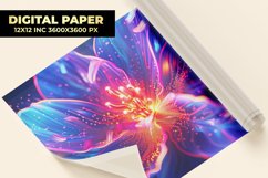 Glowing Floral Digital Paper Product Image 1