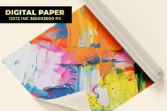 Colorful Paint Digital Paper Product Image 1