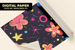 Floral Stickers Digital Paper Product Image 1