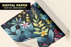 Colorful Floral Digital Paper Product Image 1