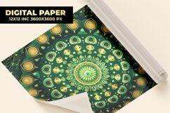 Golden Floral Digital Paper Product Image 1