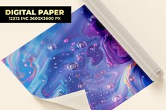 Liquid With Bubble Digital Paper Product Image 1