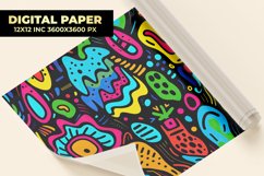 Colorful Doodle Digital Paper Product Image 1