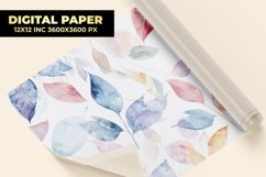 Colorful Watercolor Leaves Digital Paper Product Image 1