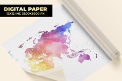 Colorful Map Digital Paper Product Image 1