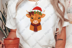 Christmas Highland Cow Holiday PNG Product Image 2