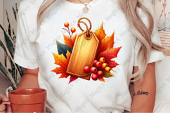 Vintage Wooden Autumn Tags Clipart Product Image 2