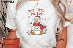 Christmas Tired Goose PNG Product Image 3