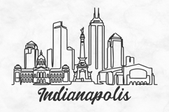 Indianapolis Minimalism Line Drawing Product Image 1