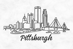 Pittsburgh Minimalism Line Drawing Product Image 1