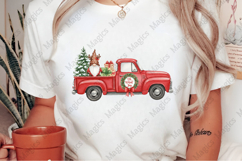 Christmas Red Truck PNG Product Image 2