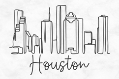 Houston Minimalism Line Drawing Product Image 1