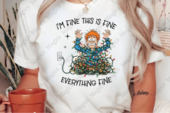 Christmas Anxiety I&#039;m Fine Light Png Product Image 2