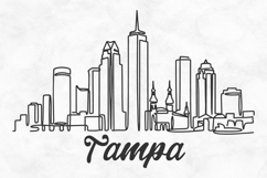 Tampa Minimalism Line Drawing Product Image 1