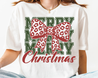 Merry Christmas Animal Print Ribbon SVG PNG File Product Image 3