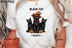 Vintage Halloween Cats PNG Sublimation Product Image 2