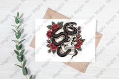 Vintage Snake Skull PNG Product Image 3